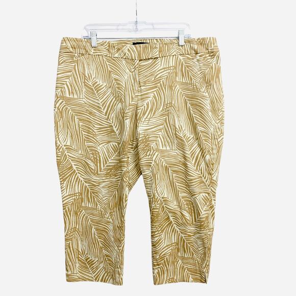 Talbots Capri Pants Womens Petite Size 20WP Brown Elastic Waist W Signature - Picture 1 of 12